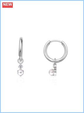 Titanium Hypoallergenic Dangle Huggie Earrings Vertical Bar Cross Moon Lightning